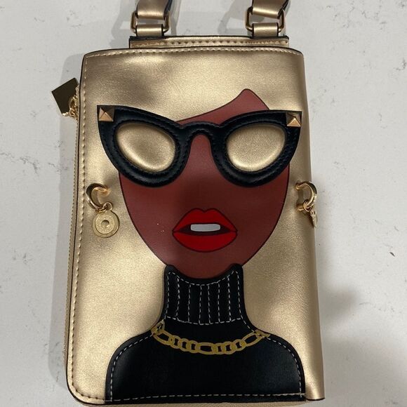 ‎Cute Big Glasses Face Clutch Purse - Picture 2 of 12
